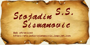 Stojadin Šišmanović vizit kartica